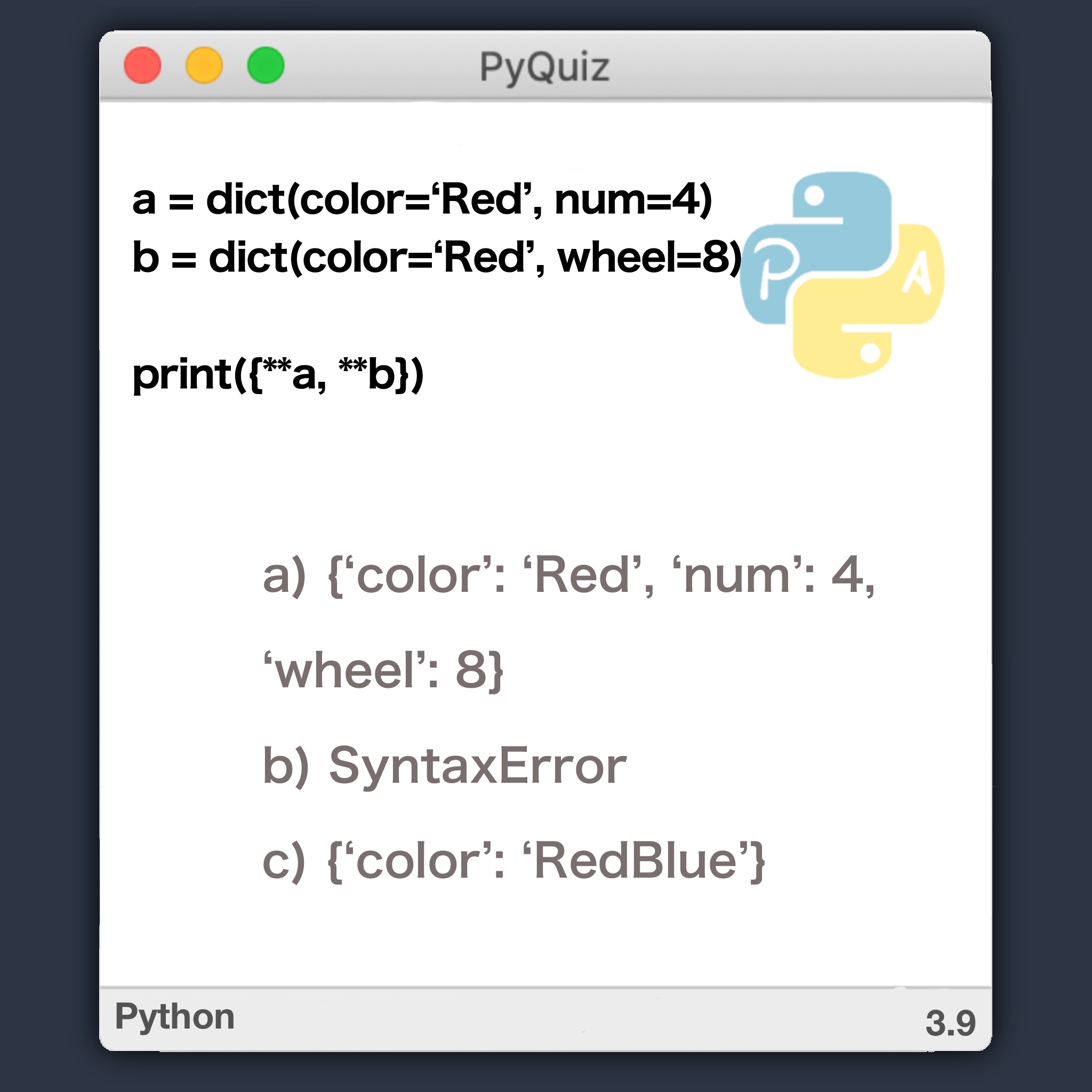 PyQuiz 4 - Actualización rápida de diccionarios