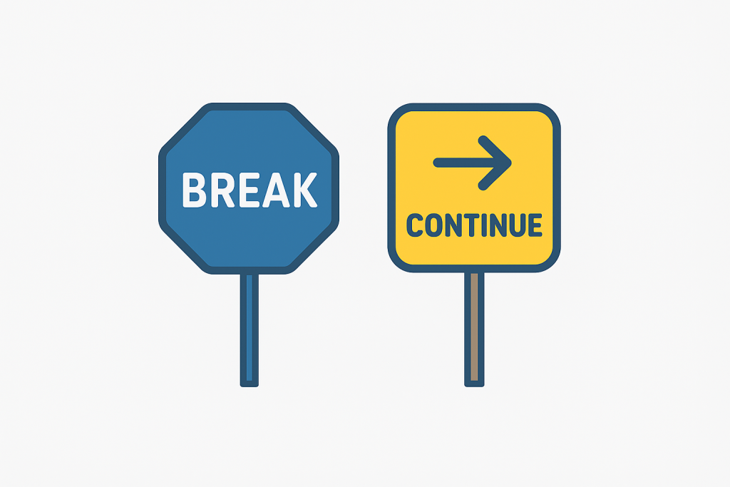 break y continue en python