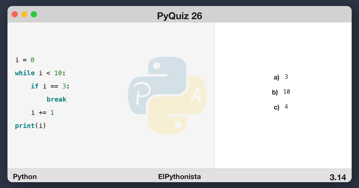PyQuiz 26 - while + break en Python | Quiz interactivo